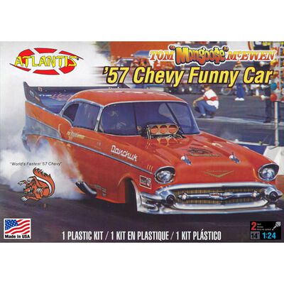 1/24 Tom "Mongoose" McEwen's 1957 Chevrolet Funny Car "World's Fastest '57 Chevy" Model Kit 1/24 Tom "Mongoose" McEwen's 1957 Chevrolet Funny Car "World's Fastest '57 Chevy" Model Kit