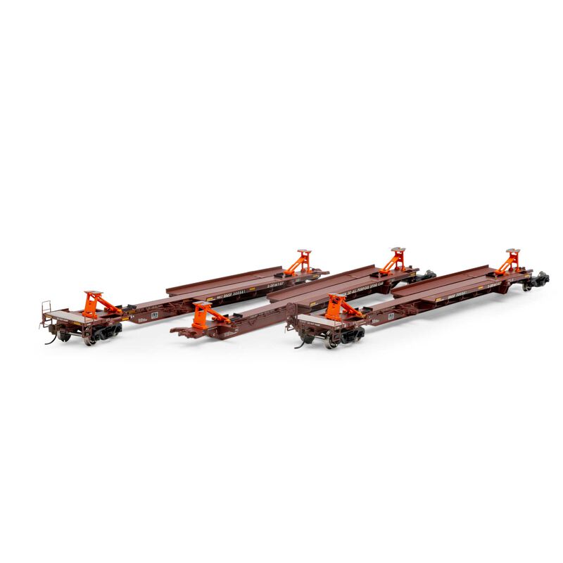HO 57' Trinity Spine Car, BNSF #300581 (3)
