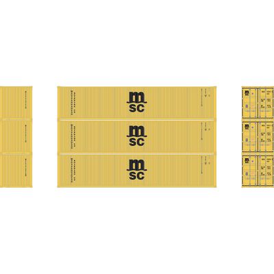 HO ATH 40' Corrugated Low-Cube Container, MSCU #478026 8/478111 4/478247 5 (3) HO ATH 40' Corrugated Low-Cube Container, MSCU #478026 8/478111 4/478247 5 (3)