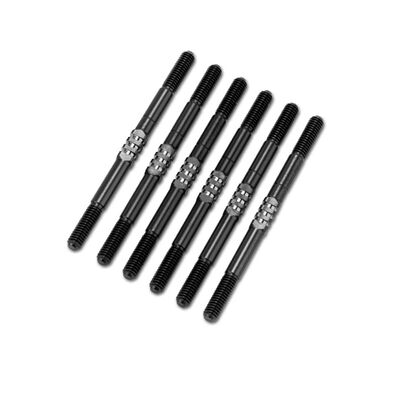 XRAY XB2 2024 3.5 x 55mm Fin Titanium Turnbuckle Set, Stealth Black (6) XRAY XB2 2024 3.5 x 55mm Fin Titanium Turnbuckle Set, Stealth Black (6)