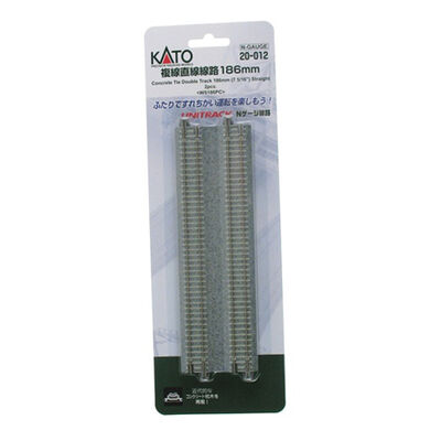 N 7-5/16" Double Track Straight, Concrete Ties (2) N 7-5/16" Double Track Straight, Concrete Ties (2)