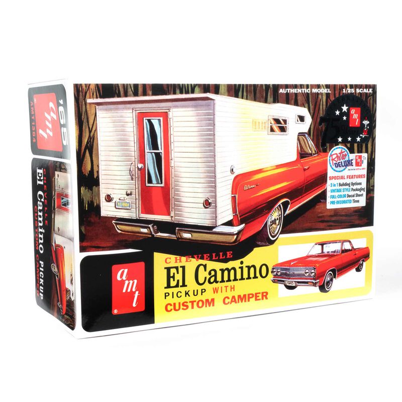 1/25 1965 Chevy El Camino with Camper Model Kit
