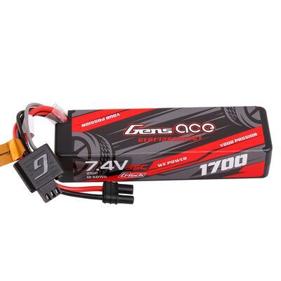 Gens ace 1700mAh 2S 35C 7.4V G-Tech Hardcase Lipo Battery with EC2 Plug Gens ace 1700mAh 2S 35C 7.4V G-Tech Hardcase Lipo Battery with EC2 Plug