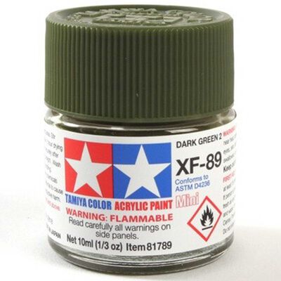 Acrylic Mini XF-89 Dark Green 10ml Bottle (2) Acrylic Mini XF-89 Dark Green 10ml Bottle (2)