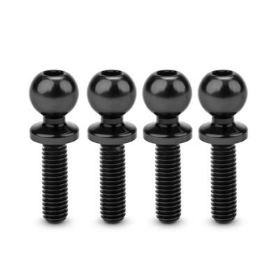 Revolted Titanium Ball-Studs, 5.5 x 10mm, Stealth Black (4) Revolted Titanium Ball-Studs, 5.5 x 10mm, Stealth Black (4)