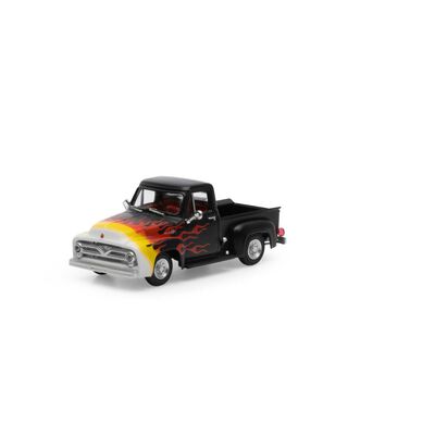 HO RTR 1955 Ford F-100 Pickup, Black/Flames HO RTR 1955 Ford F-100 Pickup, Black/Flames