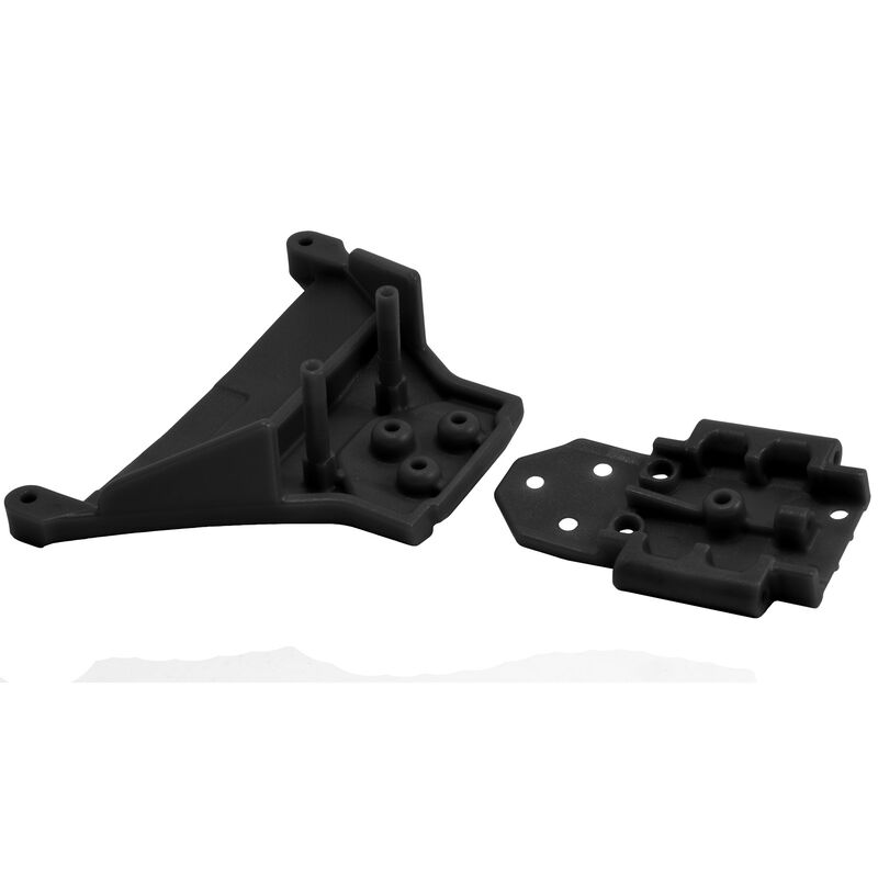 Front LCG Bulkhead, Black: TRA SLH 4x4 & 1/10 Rally