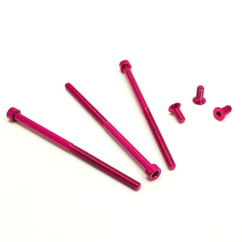 Drag Master / Monster Motor Aluminum Screw Set, Pink (6)