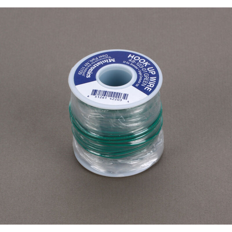 100' Stranded Wire 22 Gauge, Green