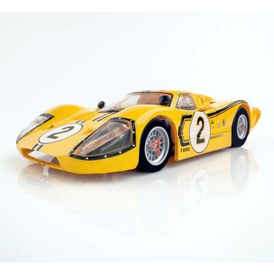 HO 1967 Ford GT40 Mk.IV #2 Mega G+ Slot Car, LeMans Yellow HO 1967 Ford GT40 Mk.IV #2 Mega G+ Slot Car, LeMans Yellow