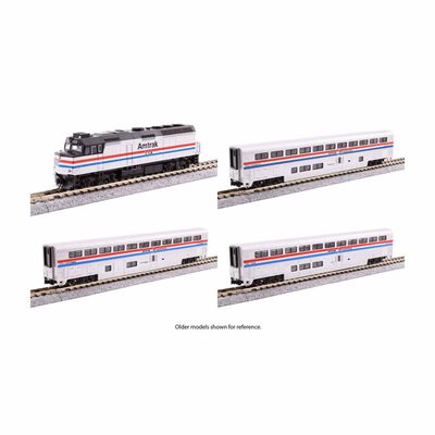 N Amtrak F40PH with Ditch lights Superliner I Phase III 4 Unit Set W/ DCC N Amtrak F40PH with Ditch lights Superliner I Phase III 4 Unit Set W/ DCC
