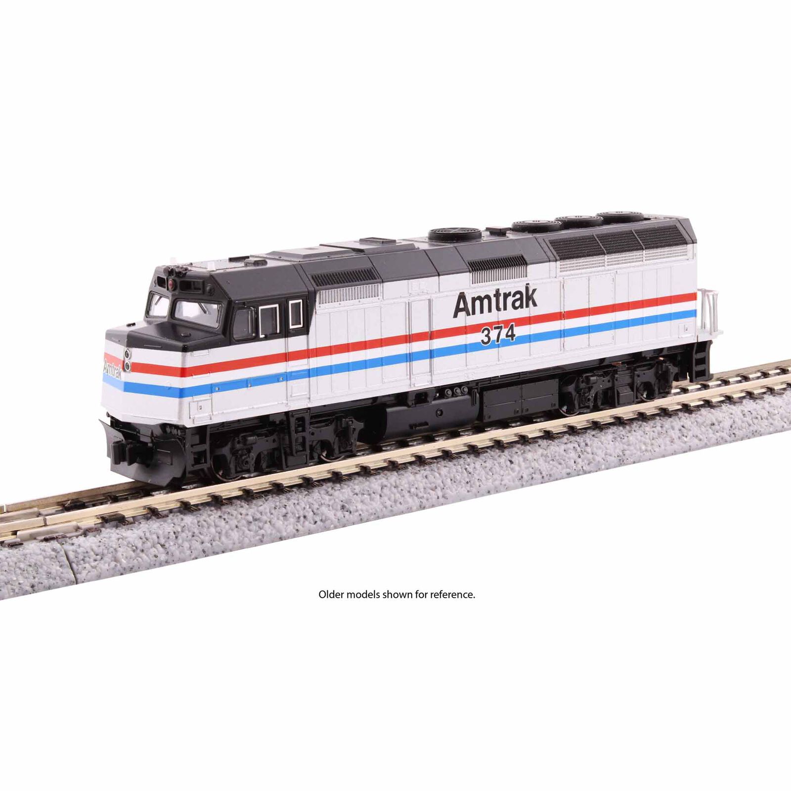 N EMD F40PH No Ditch light Amtrak Phase III #350 w/ DCC