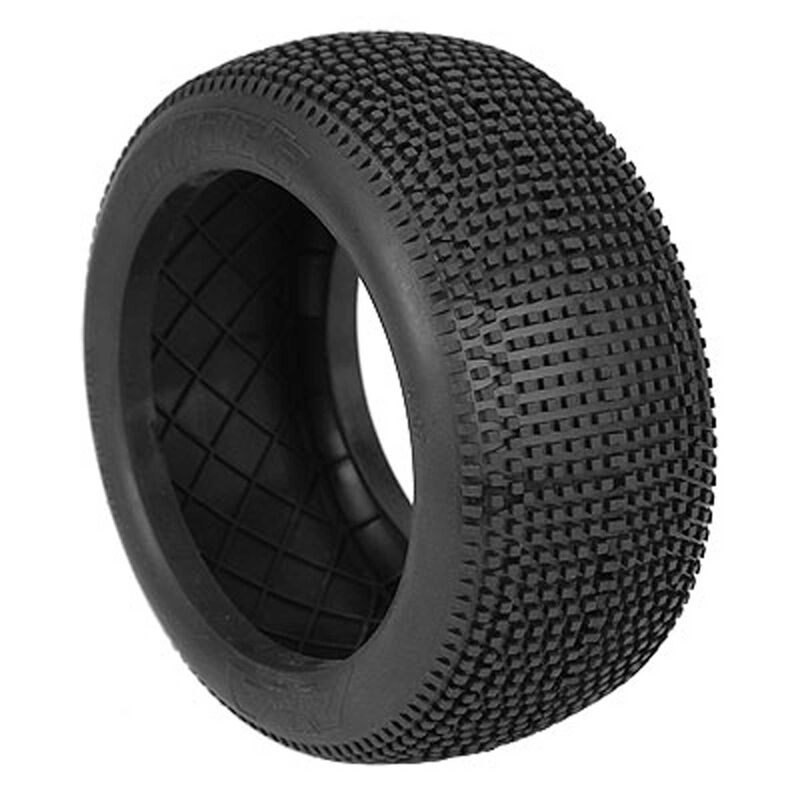 1/8 EVO Impact Soft Long Wear Tires, Red Inserts (2): Truggy