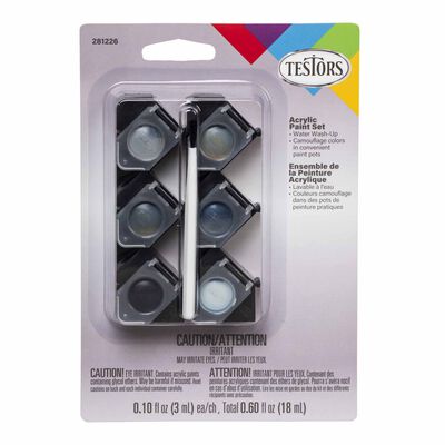 6 Piece Acrylic Paint Pod Set, Camouflage 6 Piece Acrylic Paint Pod Set, Camouflage