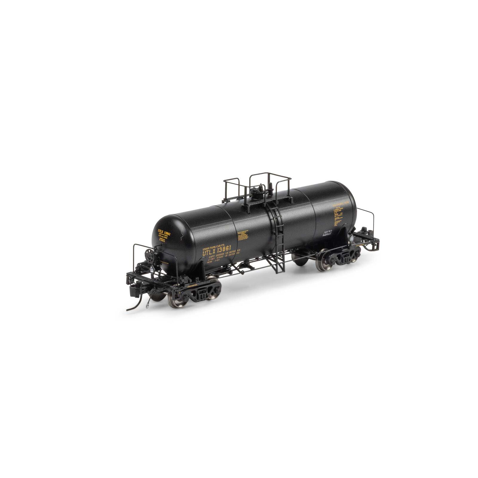 N 13,600-Gallon Acid Tank, UTLX, Black #13861