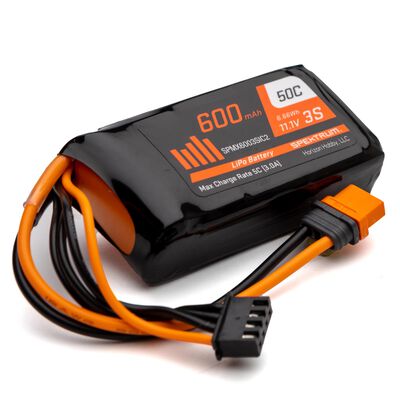 11.1V 600mAh 3S 50C LiPo Battery: IC2 11.1V 600mAh 3S 50C LiPo Battery: IC2