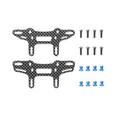 Carbon Fiber Front & Rear Damper Stays, 1/10 Tamiya XM-01 Carbon Fiber Front & Rear Damper Stays, 1/10 Tamiya XM-01