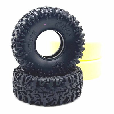1/10 Crux 1.9" Rock Crawler Tires & Inserts, XP Compound (2) 1/10 Crux 1.9" Rock Crawler Tires & Inserts, XP Compound (2)