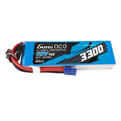 11.1V 3300mAh 3S 45C G-Tech LiPo Battery: EC3 11.1V 3300mAh 3S 45C G-Tech LiPo Battery: EC3