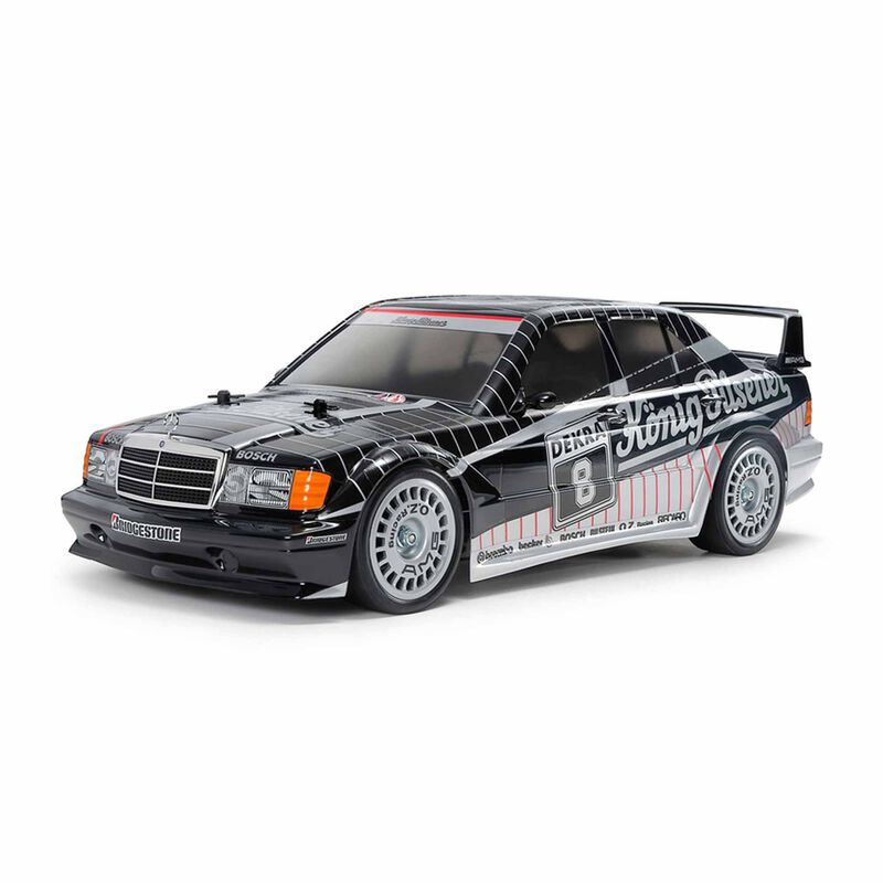 1/10 RC Mercedes-Benz 190 E 2.5-16 EVO II 1991 Black/Silver Painted Body (TT-02) LIMITED EDITION