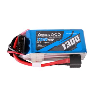 11.1V 1300mAh 3S 45C G-Tech LiPo Battery: EC3/ Deans 11.1V 1300mAh 3S 45C G-Tech LiPo Battery: EC3/ Deans