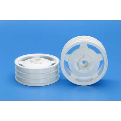 1/10 2wd Buggy Front Star-Dish Wheels, White (2) 1/10 2wd Buggy Front Star-Dish Wheels, White (2)