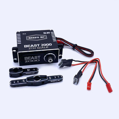 Beast 2000 1/5 Scale Digital Metal Gear Waterproof Servo, Black Beast 2000 1/5 Scale Digital Metal Gear Waterproof Servo, Black