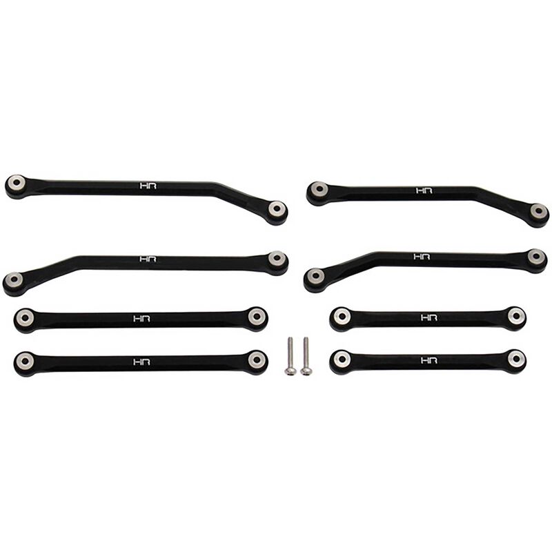 Aluminum High Clearance 4 Link Set for 5.26 (133.7mm) Wheelbase: SCX24 C10, JLU, Bronco