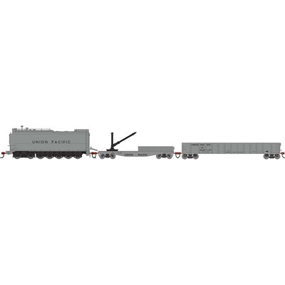 HO MOW Set, UP Fuel Oil Tank Car #900075/Derrick Car #900016/52' Mill Gondola #914457 (3) HO MOW Set, UP Fuel Oil Tank Car #900075/Derrick Car #900016/52' Mill Gondola #914457 (3)