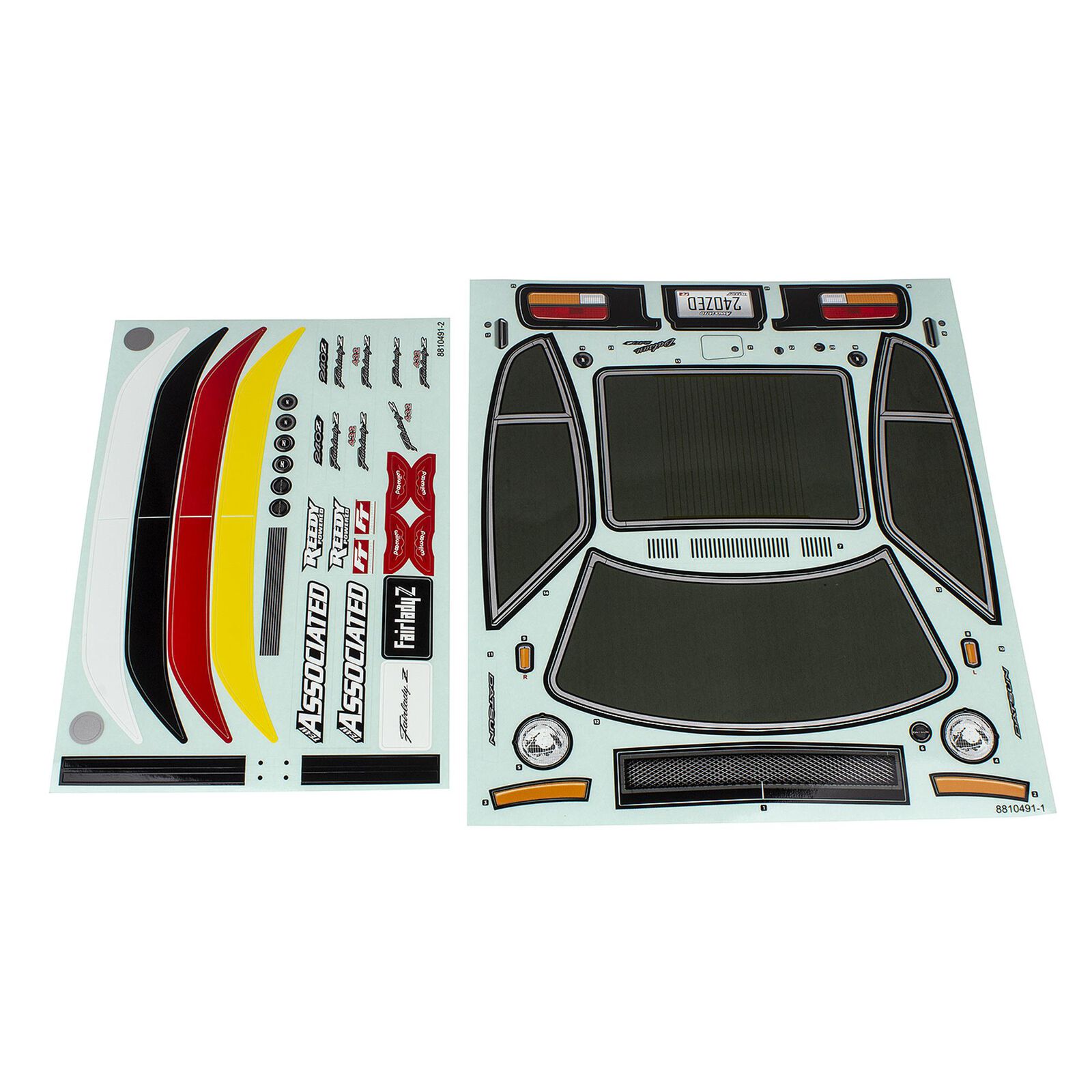 Decal Sheet, 1/10 Team Associated Apex2 Sport Datsun 240Z