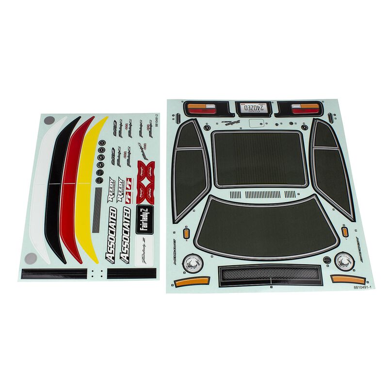 Decal Sheet, 1/10 Team Associated Apex2 Sport Datsun 240Z