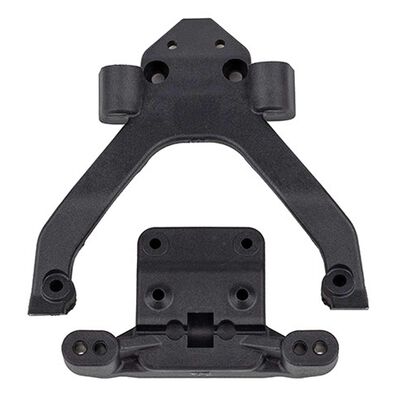 Carbon Front Top Plate and Ballstud Mount, 1/10 Team Associated RC10B6.4 Carbon Front Top Plate and Ballstud Mount, 1/10 Team Associated RC10B6.4