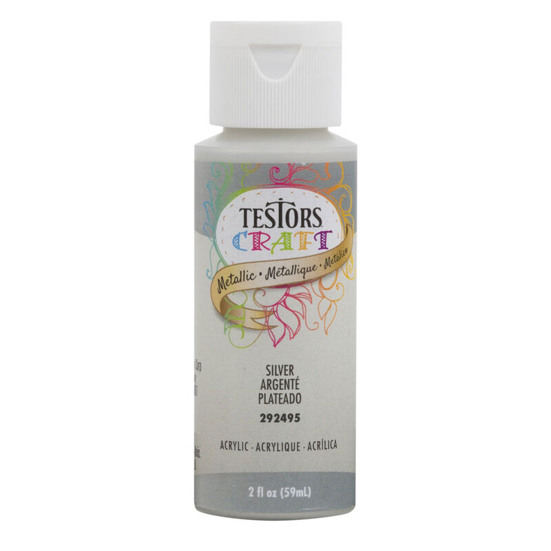Testors 2oz Acrylic Craft Paint, Satin Metallic