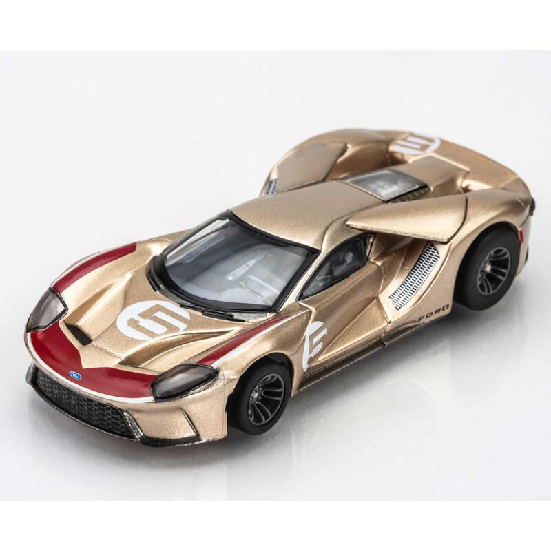 HO 2022 Ford GT Heritage #5 Mega G+ Slot Car, Gold