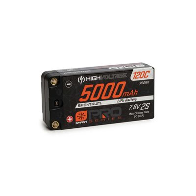 7.6V 5000mAh 2S 120C Smart Pro Race Shorty Hardcase LiHV Battery: Tubes, 5mm 7.6V 5000mAh 2S 120C Smart Pro Race Shorty Hardcase LiHV Battery: Tubes, 5mm