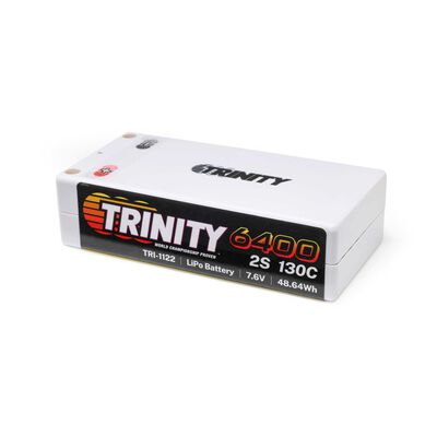7.6V 6400mAh 2S 130C Shorty LiPo Battery: 5mm Bullets 7.6V 6400mAh 2S 130C Shorty LiPo Battery: 5mm Bullets