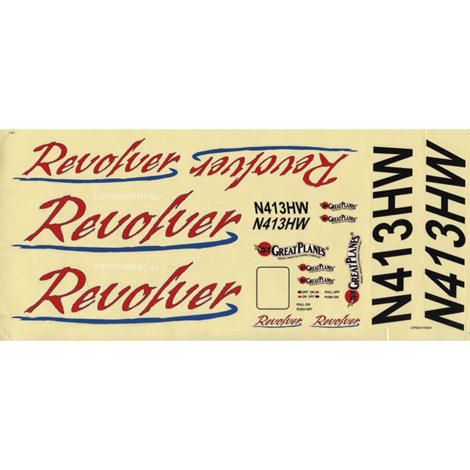 Decal, Revolver .61 ARF