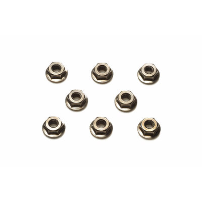 Serrated Wheel Nut 4mm Black (8) Serrated Wheel Nut 4mm Black (8)