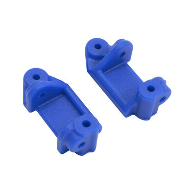 Front Caster Block, Blue: TRA 2WD Front Caster Block, Blue: TRA 2WD