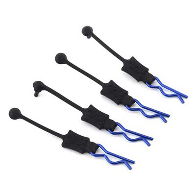 Body Clip Retainers 1/8 Scale, Blue (4) Body Clip Retainers 1/8 Scale, Blue (4)