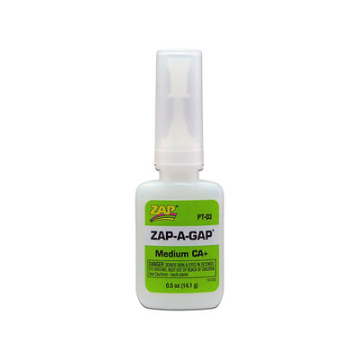 Zap-A-Gap Medium CA+ Glue, 1/2 oz Zap-A-Gap Medium CA+ Glue, 1/2 oz
