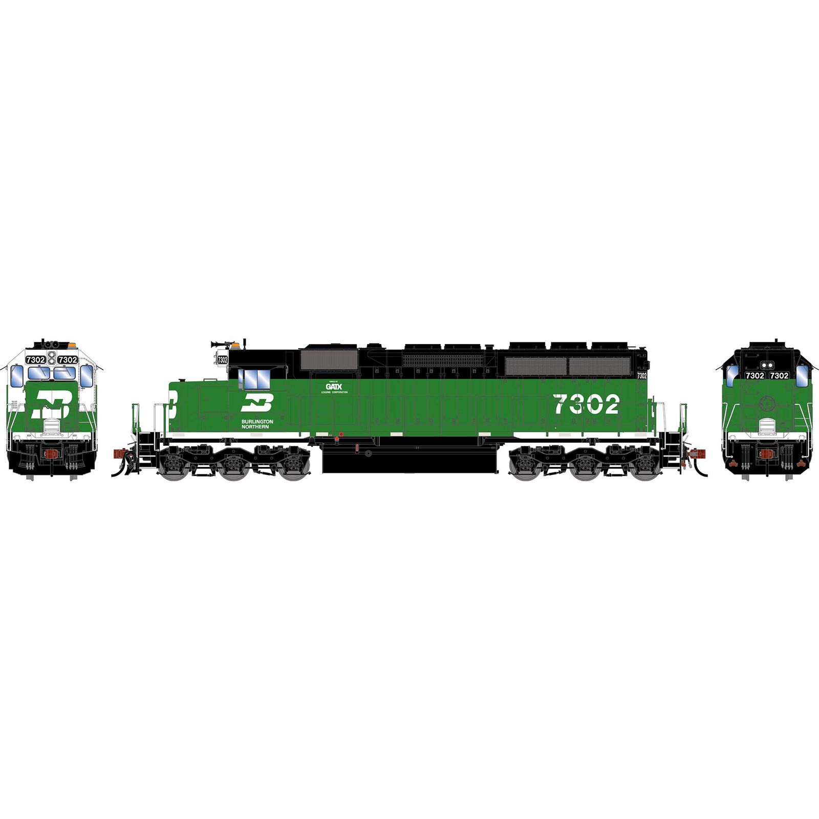 HO ATH SD40G Locomotive w/DCC & Sound, BN #7302