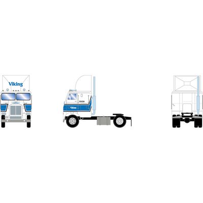 HO ATH Freightliner Single-Axle Tractor, Viking Freight #1511054 HO ATH Freightliner Single-Axle Tractor, Viking Freight #1511054