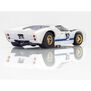 HO 1966 Ford GT40 Mk.II #97 Mega G+ Slot Car, White & Black