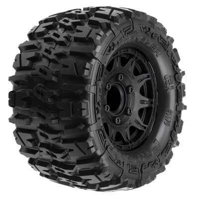 1/10 Trencher F/R 2.8" MT Tires Mounted 12mm/14mm Black Raid (2) 1/10 Trencher F/R 2.8" MT Tires Mounted 12mm/14mm Black Raid (2)