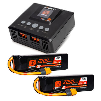 Smart Powerstage Air Bundle: G2 2200mAh 4S 50C LiPo IC3 & S250 Charger (2) Smart Powerstage Air Bundle: G2 2200mAh 4S 50C LiPo IC3 & S250 Charger (2)