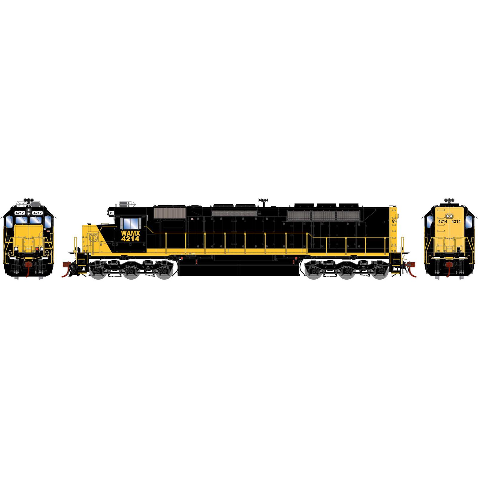 HO GEN SDP45 Locomotive w/DCC & SOUND, WAMX #4214