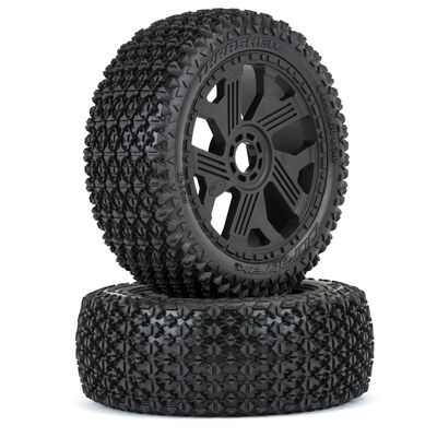 1/8 Thrasher F/R Buggy Tires MTD 17mm Black Ripper Wheel (2) 1/8 Thrasher F/R Buggy Tires MTD 17mm Black Ripper Wheel (2)