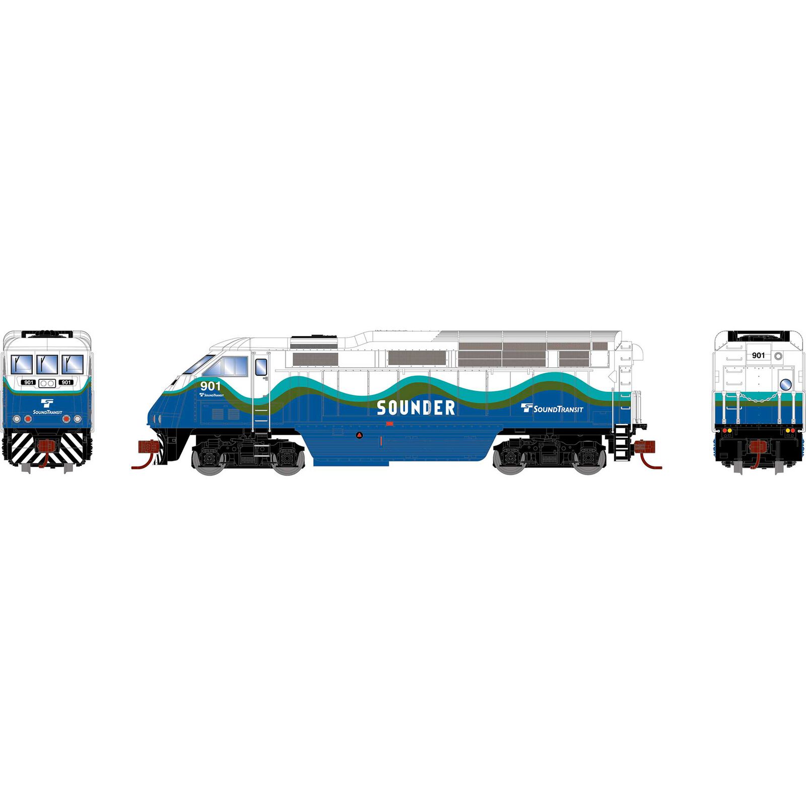 N F59PHI Locomotive with DCC & Sound, SDRX #901