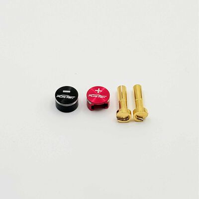 LowPro Bullet Plug Grips with 4mm Bullets, Black/ Red LowPro Bullet Plug Grips with 4mm Bullets, Black/ Red